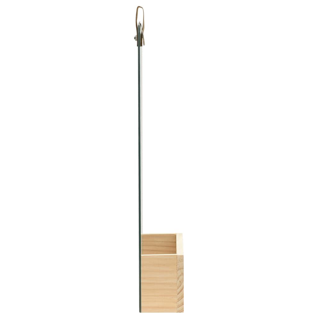 vidaXL Wall Mirror Solid Pinewood 23x39.5 cm
