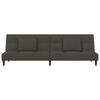 vidaXL 2-Seater Sofa Bed with Two Pillows Dark Grey Velvet