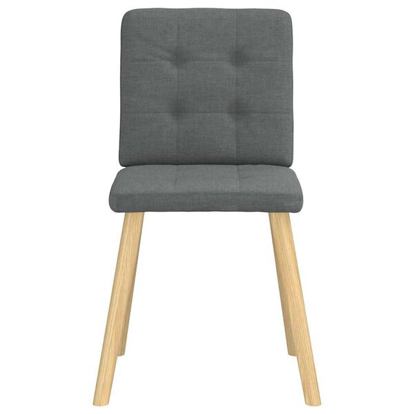 vidaXL Dining Chairs 2 pcs Dark Grey Fabric