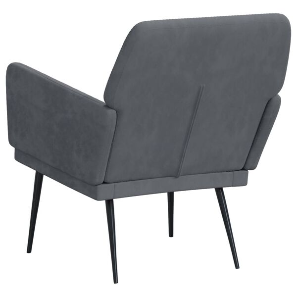 vidaXL Armchair Dark Grey 62x79x79 cm Velvet