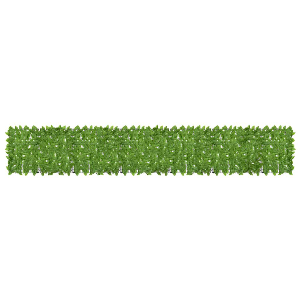 vidaXL Balcony Screen with Green Leaves 400x75cm