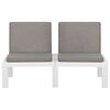 vidaXL 4 Piece Garden Lounge Set with Cushions Plastic White