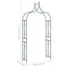 vidaXL Garden Arch Dark Green 142x37x275 cm Iron
