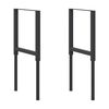 vidaXL Adjustable Work Bench Frames 2 pcs Metal 55x(69-95,5) cm Black