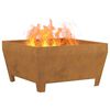 vidaXL Fire Pit Brown 80 x 80 x 43 cm Weathering steel
