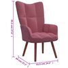 vidaXL Relaxing Chair Pink Velvet