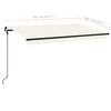vidaXL Manual Retractable Awning with LED 400x300 cm Cream