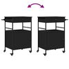 vidaXL Kitchen Trolley Black 56x43x89.5 cm Engineered Wood