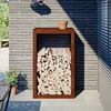 vidaXL Firewood Rack 60x40x100 cm Weathering Steel