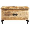 vidaXL Coffee Table Rough Mango Wood 70x70x40 cm