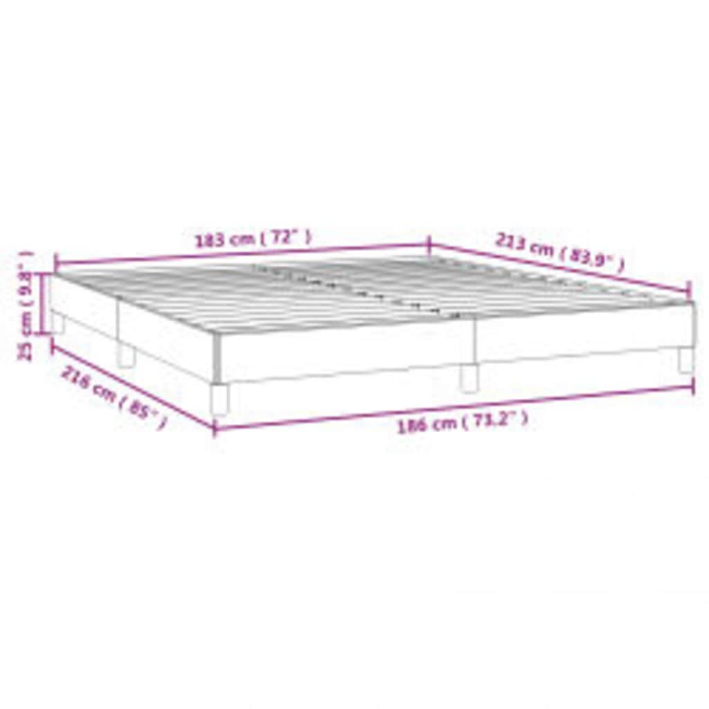 vidaXL Bed Frame without Mattress Dark Grey California King Fabric