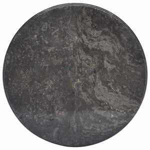 vidaXL Table Top Black Ø50x2.5 cm Marble