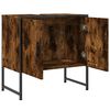 vidaXL Bathroom Sink Cabinet Smoked Oak 60x33x60 cm Engineered Wood