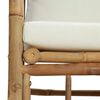 vidaXL Garden Sofa with Cream White Cushions Bamboo