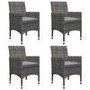 vidaXL 5 Piece Garden Dining Set Grey