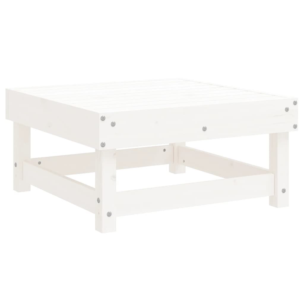 vidaXL 6 Piece Garden Lounge Set White Solid Wood Pine