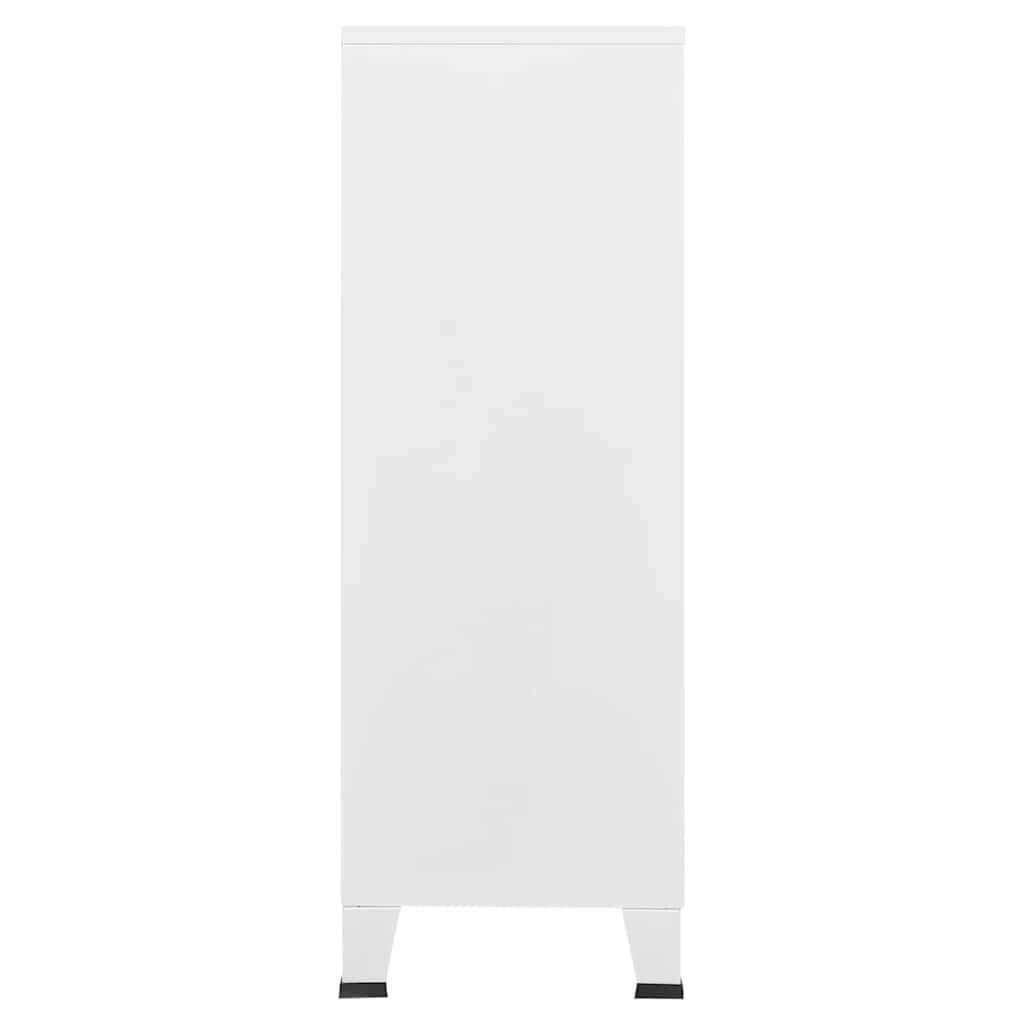 vidaXL Industrial Storage Chest White 75x40x115 cm Metal