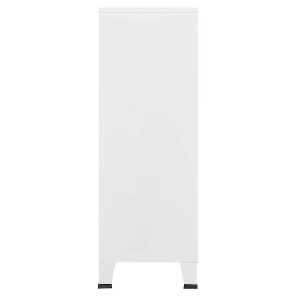 vidaXL Industrial Storage Chest White 75x40x115 cm Metal
