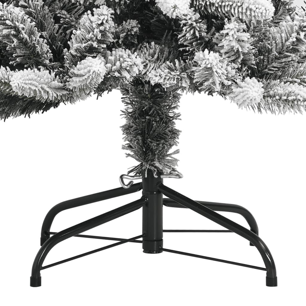 vidaXL Artificial Christmas Tree with Flocked Snow 210 cm PVC&PE
