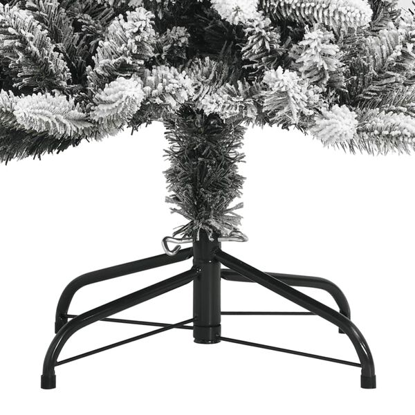 vidaXL Artificial Christmas Tree with Flocked Snow 210 cm PVC&PE
