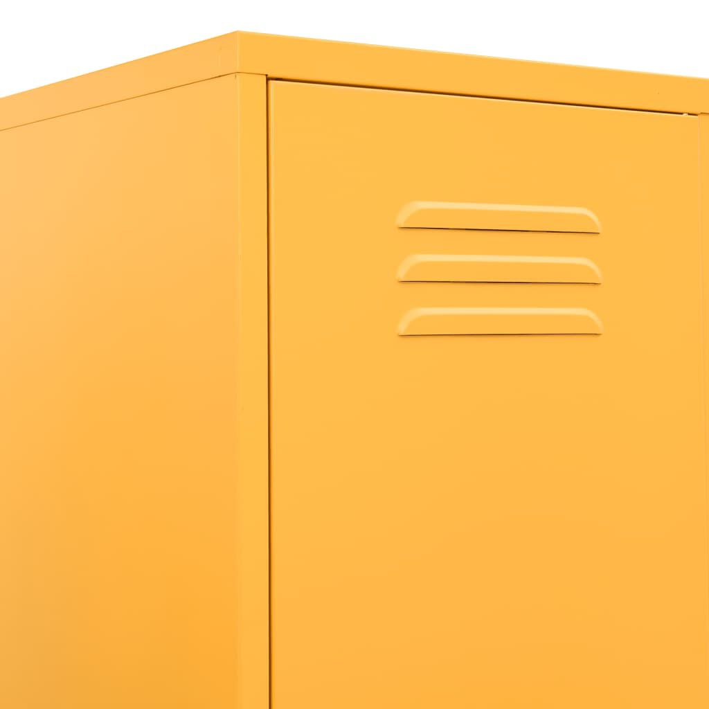 vidaXL Locker Cabinet Mustard Yellow 35x46x180 cm Steel