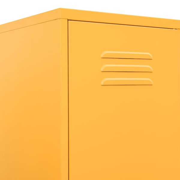 vidaXL Locker Cabinet Mustard Yellow 35x46x180 cm Steel
