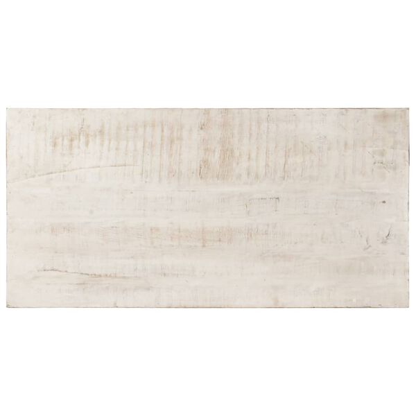 vidaXL Dining Table White 120x60x76 cm Solid Mango Wood