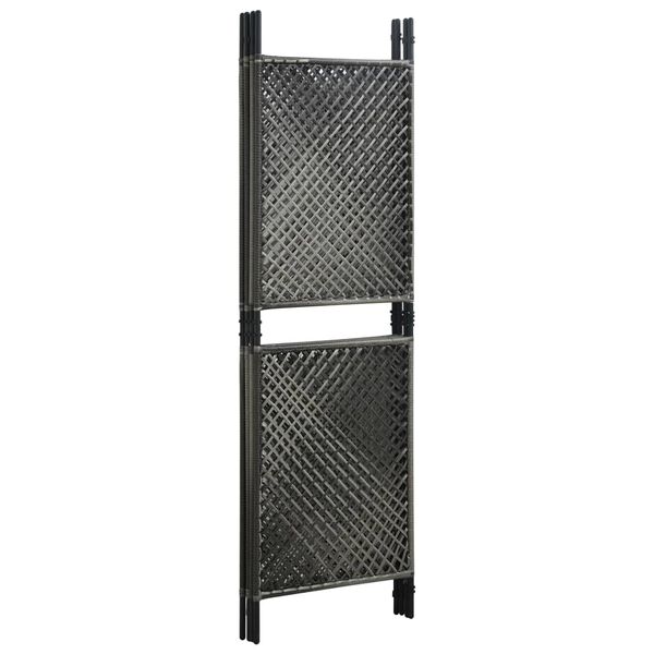 vidaXL Fence Panel Poly Rattan 2.4x2 m Anthracite