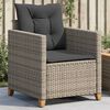 vidaXL Garden Chair with Cushions Grey Poly Rattan
