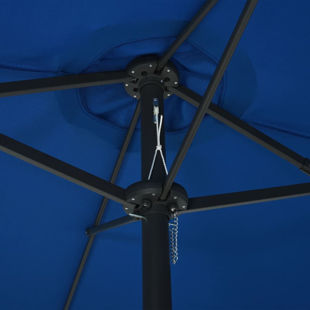 vidaXL Garden Parasol with Aluminium Pole 460x270 cm Blue