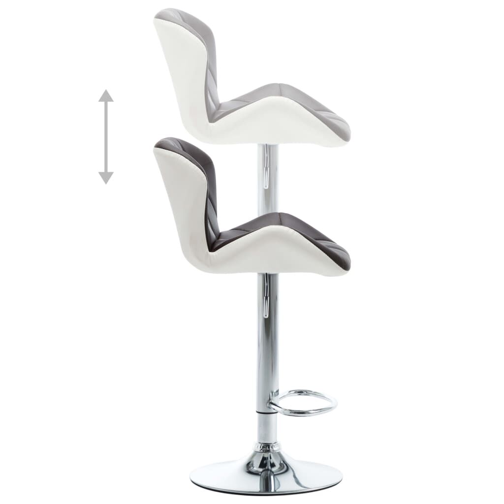 vidaXL Bar Stools 2 pcs Brown Faux Leather