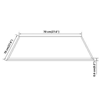 vidaXL Table Top Tempered Glass Square 700x700 mm