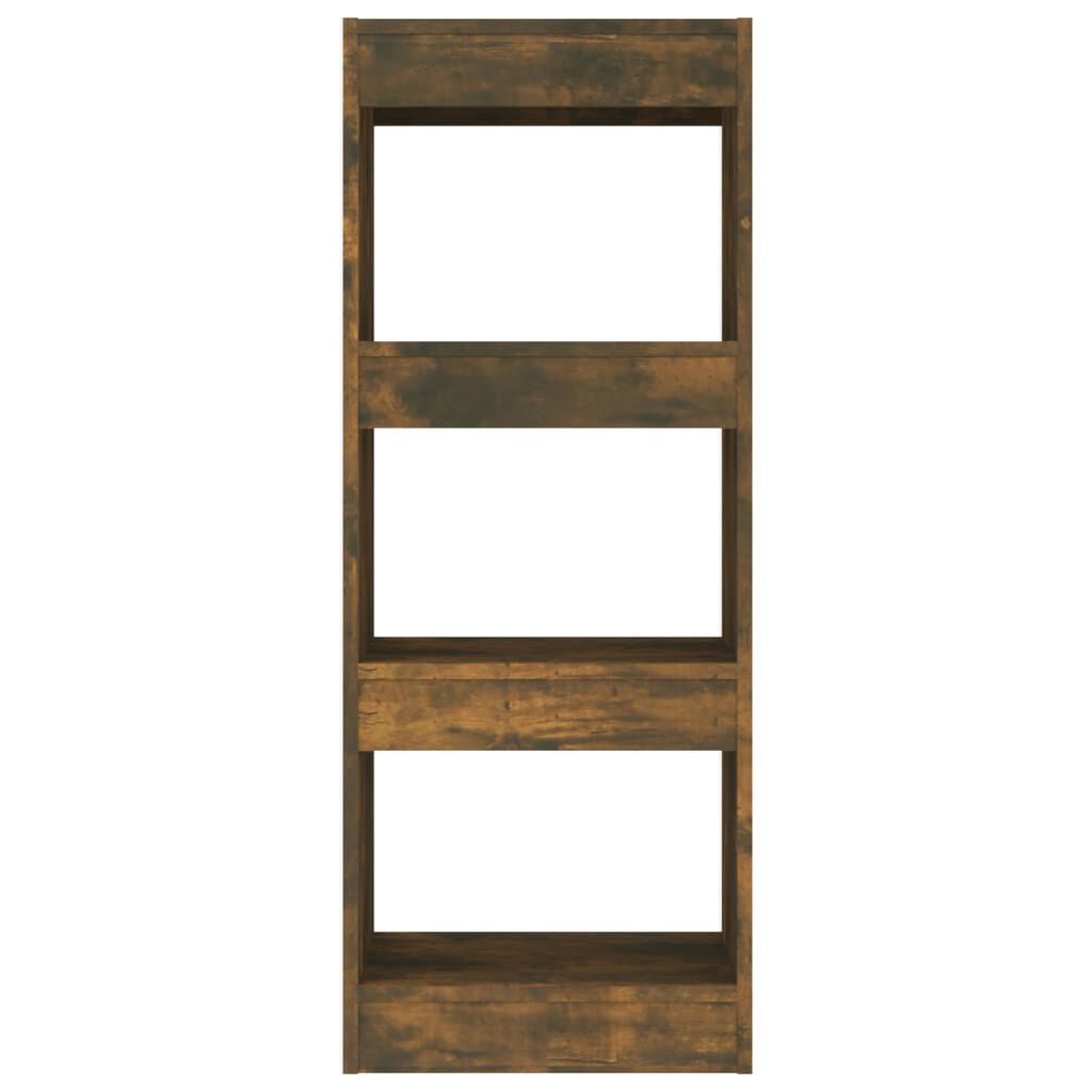 vidaXL Book Cabinet/Room Divider Smoked Oak 40x30x103 cm Engineered Wood