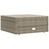 vidaXL 9 Piece Garden Lounge Set with Cushions Grey Poly Rattan
