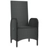 vidaXL Outdoor Chairs 2 pcs Poly Rattan Black