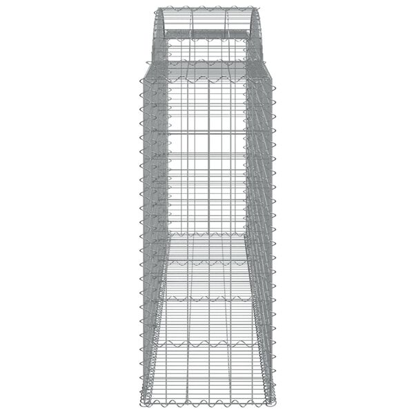 vidaXL Arched Gabion Baskets 3 pcs 300x50x120/140 cm Galvanised Iron