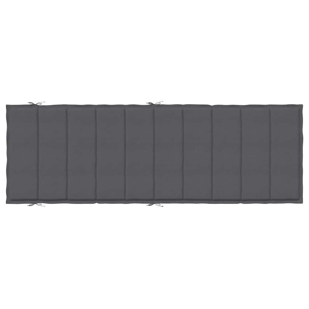 vidaXL Sun Lounger Cushion Melange Anthracite 186x58x4 cm Fabric
