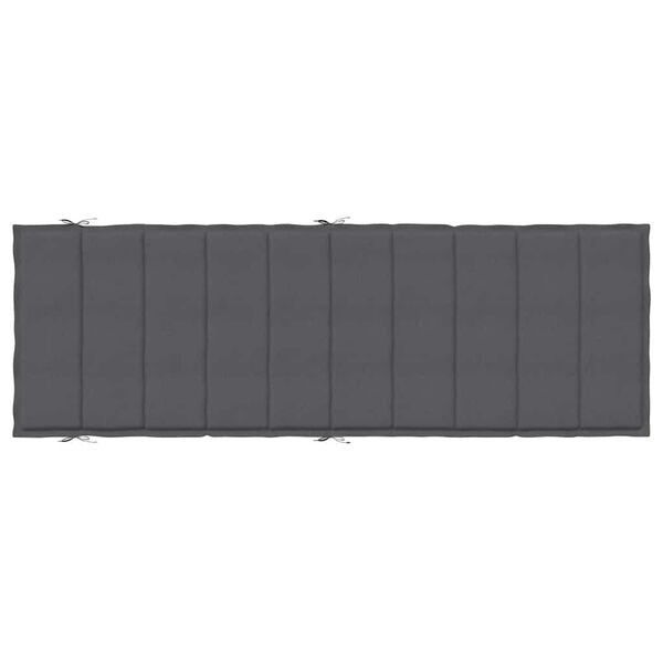 vidaXL Sun Lounger Cushion Melange Anthracite 186x58x4 cm Fabric
