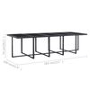 vidaXL 15 Piece Outdoor Dining Set with Cushions Poly Rattan Black