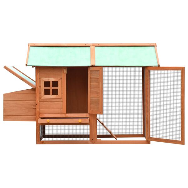 vidaXL Chicken Cage Solid Pine & Fir Wood 170x81x110 cm