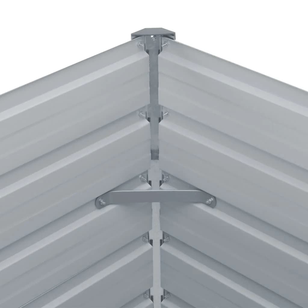 vidaXL Raised Garden Bed 320x40x77 cm Galvanised Steel Grey