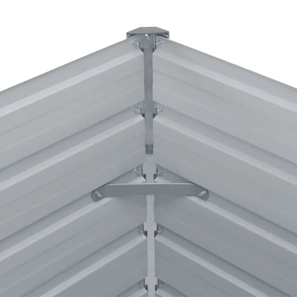 vidaXL Raised Garden Bed 320x40x77 cm Galvanised Steel Grey