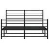 vidaXL Metal Bed Frame without Mattress with Footboard Black 150x200cm