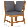 vidaXL 4 Piece Garden Lounge Set with Cushion Solid Acacia Wood