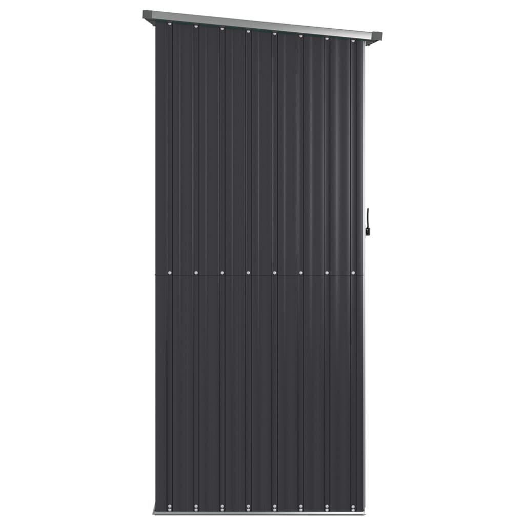vidaXL Garden Shed Anthracite 118.5x97x209.5 cm Galvanised Steel