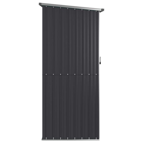 vidaXL Garden Shed Anthracite 118.5x97x209.5 cm Galvanised Steel
