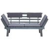 vidaXL Garden Bench with Cushions 2-in-1 190 cm Grey Solid Acacia Wood