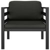 vidaXL Single Sofa with Cushions Aluminium Anthracite