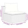 vidaXL 7 Piece Garden Lounge Set with Cushions Black Poly Rattan