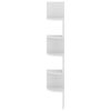 vidaXL Wall Corner Shelf White 19x19x123 cm Engineered Wood